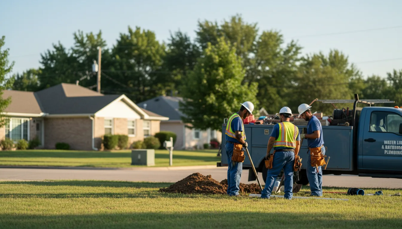 Residential water line and bathroom plumbing service in Corning, IA